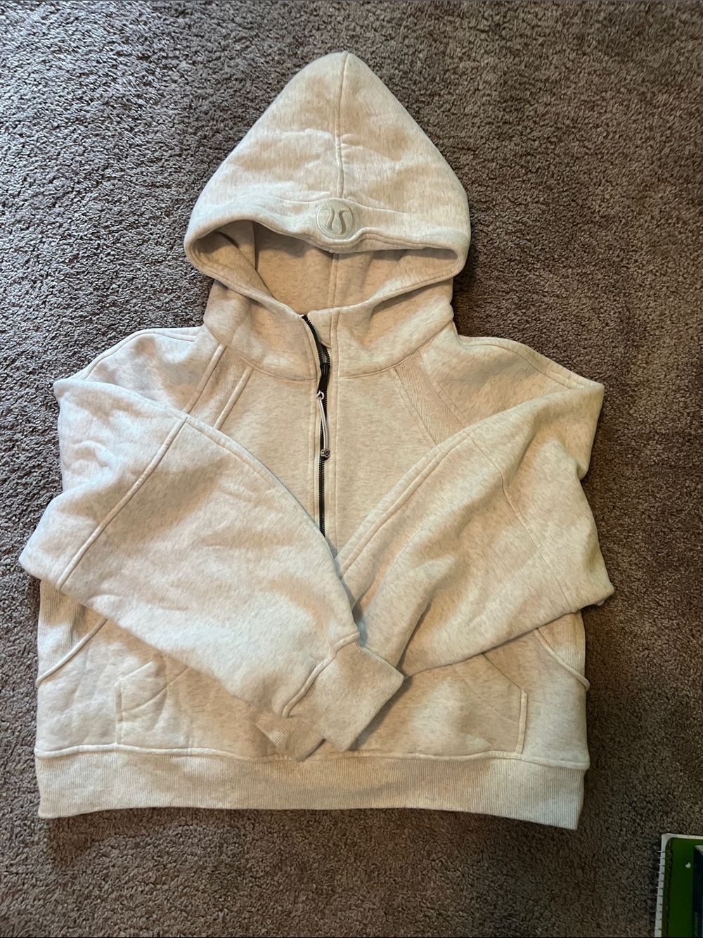 Lululemon Scuba Heather Light Gray Half Zip-Up